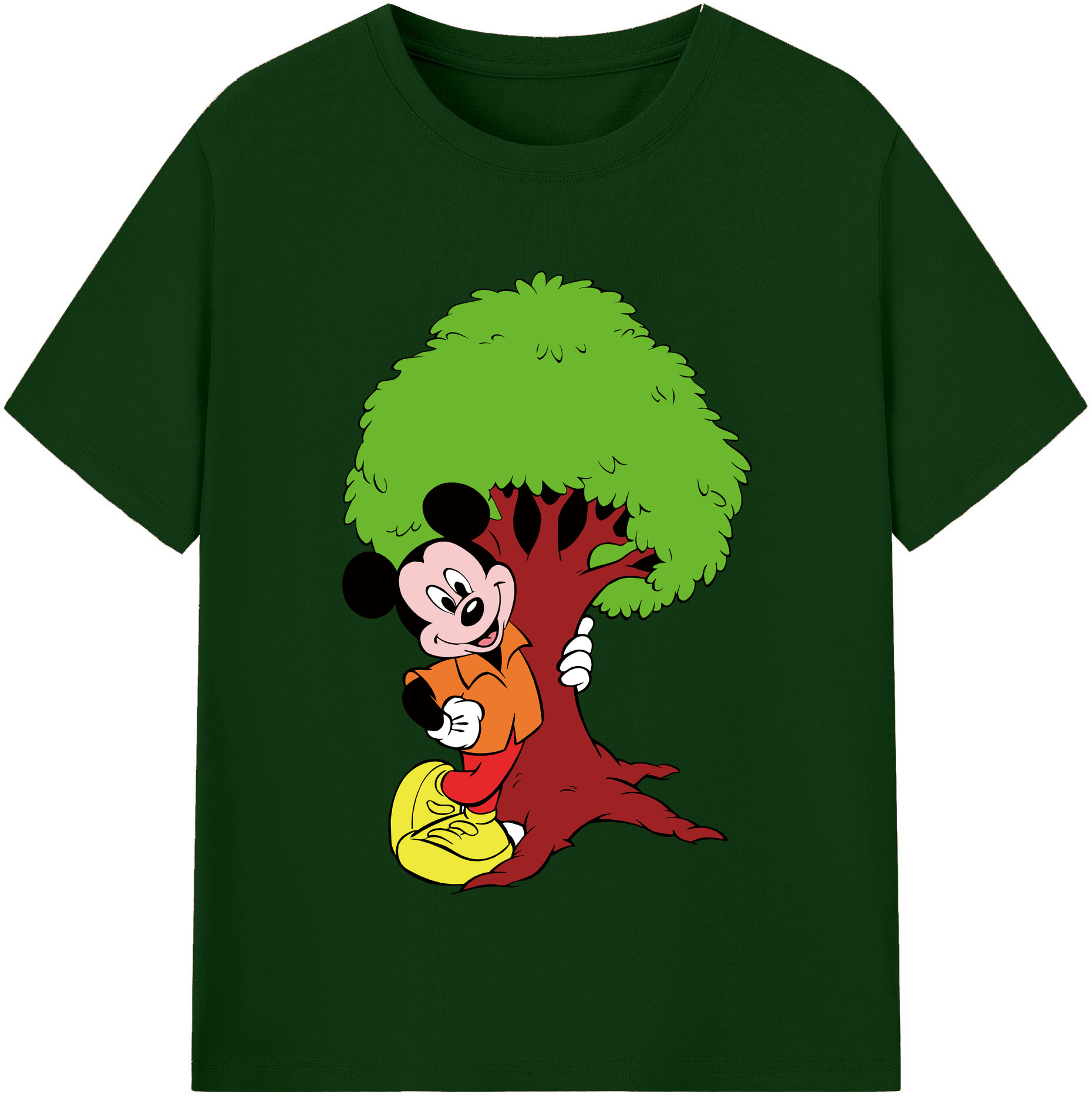 （画像用） ミッキーマウス Mickey Mouse 綿100％半袖Tシャツ（フロントプリント）